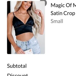 NanaMacs Satin Crop Top